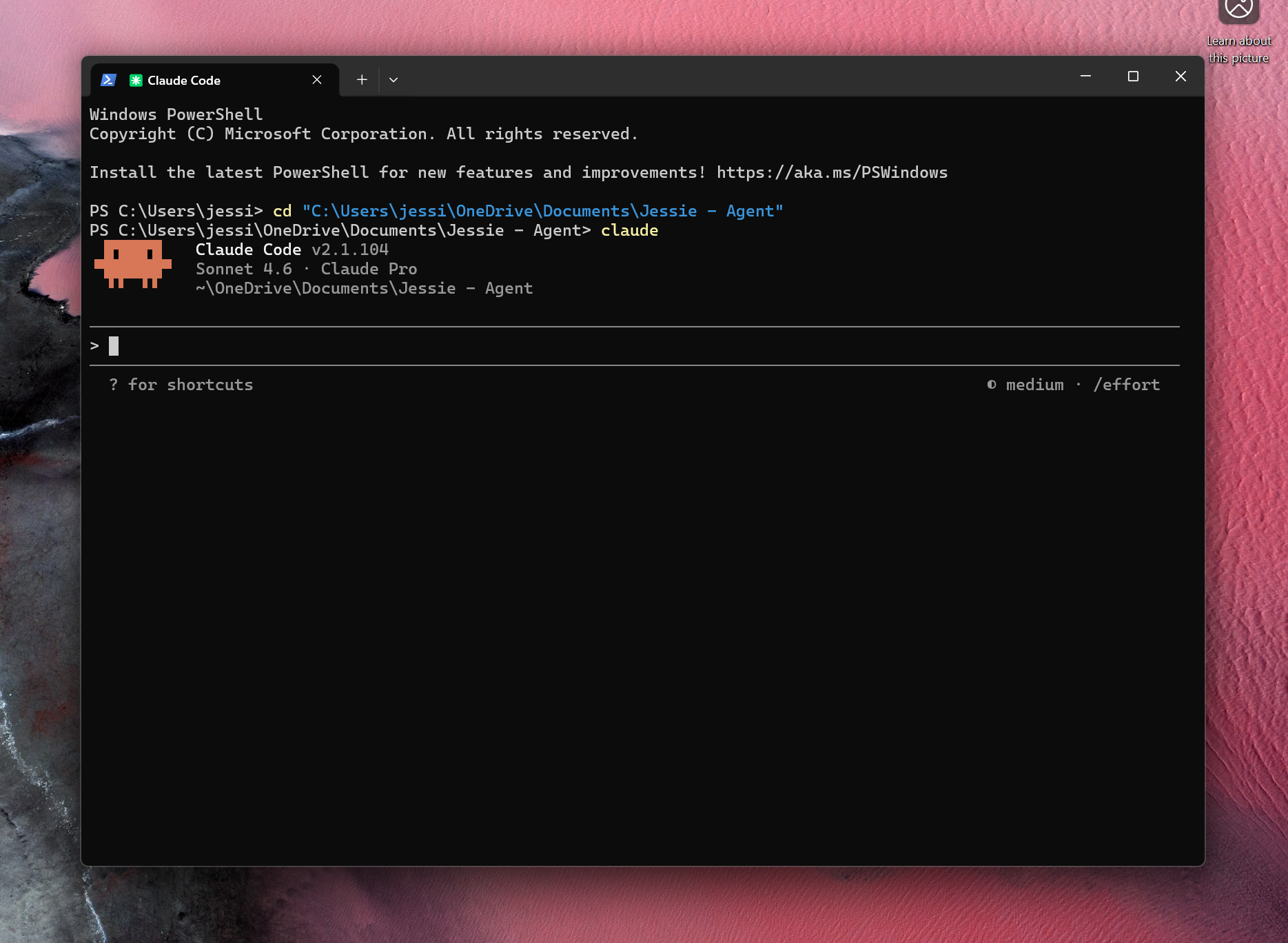 Claude Code running in the terminal